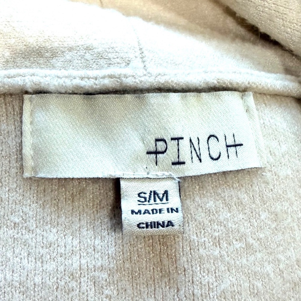 Pinch Cream Longline Open Front Cardigan Sweater Shawl Collar Pockets Womens S/M - Picture 4 of 6